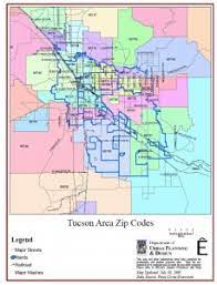 Tucson City Limits Map Tucson Zip Code Map For Tucson Area Communities