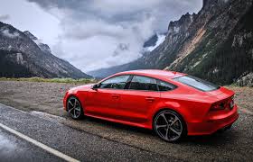 Audi Rs7 Red Road Mountains Cloud Speed Motors Cars Audi Rs7 Audi A7 Audi Sedan