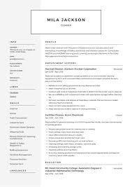 Position or title, name of the employer, employer's city and state, and dates of employment. Cleaner Resume Writing Guide 12 Templates Pdf 20