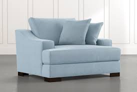 Our extra wide leather look ottoman is an attractive piece of living room or bedroom furniture. Lodge Foam Light Blue Oversized Chair Living Spaces