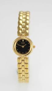 Citizen Watch Womens Gold Stainless Steel Water Resistant Battery Black Quartz