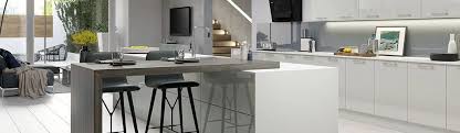 They offer strength, durability and resistance to everyday scratches and stains to ensure your kitchen will last the test of time. Grey High Gloss Kitchens Units Kitchen Warehouse Uk