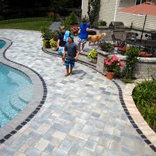 Many styles, patterns, and colors. Pool Deck With Richcliff And Courstone Paver By Unilock Traditional Patio Other By Unilock Houzz