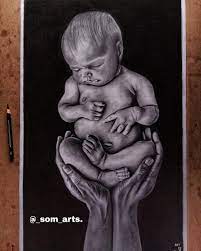 It is a portrait of a baby i drew for fun. Pencil Arts Hyper Realistic Baby Drawing Facebook