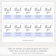 Baby shower favor tag printables ideas pinterest free printable tags. Baby Thank You Tags Silver Twinkle Little Star Printable Baby Decor Ohhappyprintables