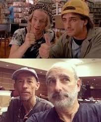 Dave and Chainsaw then and now