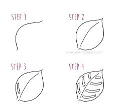 Leaf Drawing Step By Step Tutorial Start Doodling Today Leaf Drawing Step By Step Drawing Flower Drawing Tutorials