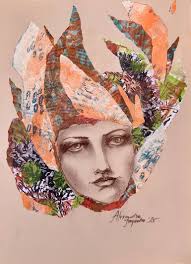 Expressive Portrait Mixed Media