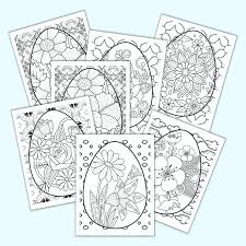 Baskets, bunny, eggs and more great pictures and sheets to color. Free Printable Easter Egg Coloring Pages For Adults The Artisan Life
