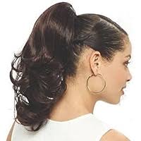 Rizi Wavy Curly Ponytail Holder Synthetic Fiber hair Extension Wig Claw for  Women-11 Inch Long (Black) : Amazon.in: Beauty