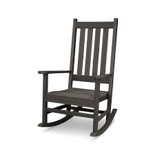 Black rocking chairs are the choice of those who like to rock the boat: Polywood Vineyard Porch Rocking Chair In Vintage Finish R140v Polywood Official Store