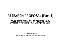 In case you still have problems with writing a research proposal or college thesis, there is always a. Research Proposal 1 Problem Statement To Thesis Statement
