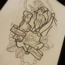 I'm new here and thought i'd share my most recent tattoo. Beauty And The Beast Tattoo Design By Kimberleywarrentatto On Deviantart