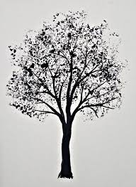 15% off with code zazjunecards. Black And White Tree Silhouette Paintings Silhouette Painting Black And White Painting White Painting