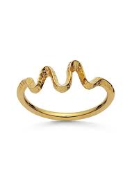 Sterling silver 18ct gold plated ring. Sonar Ring Ring Maanesten