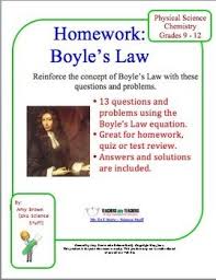 Ideal gas law worksheet answer key our goal is that these boyle's law worksheet answers images gallery can be a guidance for you, bring you more references and of course bring. Gas Laws Boyle S Law Homework Teaching Chemistry Science Homework Science Chemistry