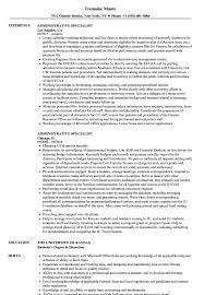 administrative specialist resume