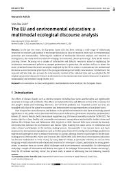 PDF) The EU and environmental education: a multimodal ecological discourse  analysis