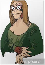 Lisa, cartoon are the most prominent tags for this work posted on december 8th, 2017. Poster Cartoon Mona Lisa Als Affe Pixers Wir Leben Um Zu Verandern