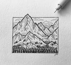 Mountain Ink Micron Pen Art Graphic Design Blog Art Design