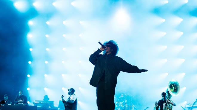 Jay-Z surprises with Eminem, Pharrell, Slick Rick at Yankee Stadium