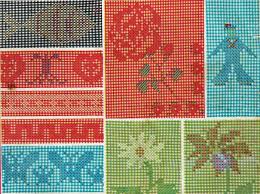 1) fussy cut a 4 x 20 strip of gingham print, making sure to cut on the lines to square up your piece. Gingham Cross Stitch Patterns Borders And Motifs For Cross Etsy Cross Stitch Stitch Patterns Cross Stitch Patterns