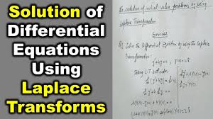 Solution Of Differential Equations Using Laplace Transforms With This Ea In 2020 Laplace Transform Differential Equations Laplace