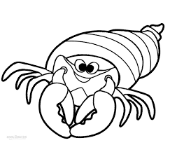 Hermit crab coloring pages coloring home via coloringhome.com. Printable Hermit Crab Coloring Pages For Kids