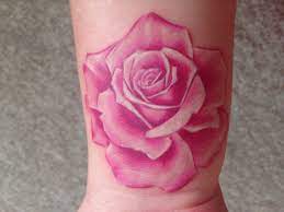 My Pink Rose Tattoo With No Black Outlines Just Shading Pink Rose Tattoos Pink Tattoo Rose Tattoos
