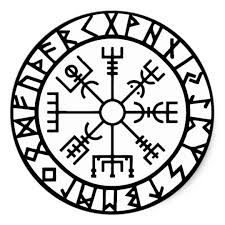 Vegvisir Viking Compass Round Sticker Zazzle Com Viking Tattoo Symbol Viking Symbols Viking Compass Tattoo
