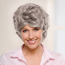 Naturell Perücke "Heidi", graumeliert