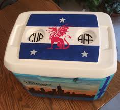 Painted Cooler Featuring Beta Theta Pi Flag Graphics With Monograms Fraternity Coolers Frat Coolers Cooler