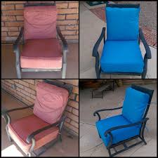 Reupholstered Patio Cushion Covers With Velcro Enclosures And Tiebacks Used Duck Canvas Instead Of The U Patio Cushion Covers Patio Cushions Home Furnishings