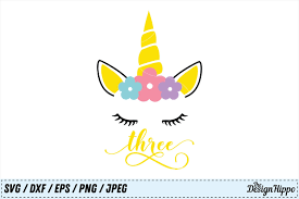 Download Unicorn Svg Unicorn Birthday Svg 3rd Birthday Png Svg Dxf Cut File By The Design Hippo Thehungryjpeg Com