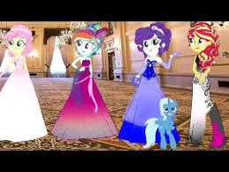 Sunny flare is a female human and one of the crystal prep academy shadowbolts in my little pony equestria girls: My Little Pony Equestria Girls Mane 7 Transforms Into Belly Dancers Coloring Transformation Youtube