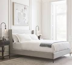 With four generous storage drawers in its base, our platform bed opens up floor space and is a favorite in smaller rooms. Jake Upholstered Platform Bed With Metal Legs Pottery Barn