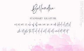 Clicker script font style for a name tattoo. Bellandha Signature Font 1001 Fonts