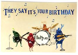 Beatles Happy Birthday Postcards Beetles Bday Musical Oldies Etsy Happy Birthday Beatles Happy Birthday Music Birthday Wishes Funny