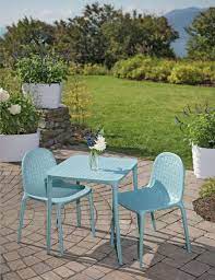 Porto Bistro Set Woven Lattice Resin Gardener S Supply Outdoor Patio Furniture Sets Outdoor Patio Decor Patio Decor