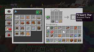 How to make a firework battery. Firework Star Recipe Ground Flare Minecraftsuggestions