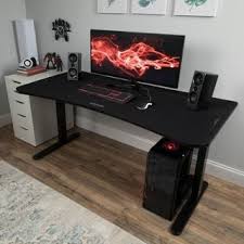 Respawn Gaming Table With Gaming Mouse Pad Gaming Computer Desk 63 Black Gaming Computer Desk Computer Desk Setup Game Room Design
