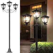 Update 72 Solar Lamp Post Lights Outdoor Triple Head Solar Lamp Outdoor Street Vintage Solar Post Light In 2021 Lamp Post Lights Solar Lamp Post Outdoor Lamp Posts