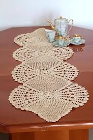 Cream Crochet Table Runner Cotton Table Runner Off Whitetable Cloth Table Decoration Center Piece Lace Table Runner Home Decor Crochet Table Runner Lace Table Runners Doily Patterns