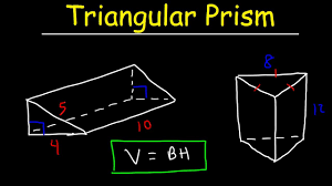 The area for the base is. Volume Of A Triangular Prism Youtube