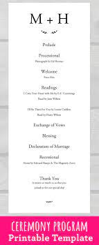 Wedding Ceremony Program Template Pdf Printable For Your Rustic Or Classic We Ceremony Program Template Wedding Program Template Free Wedding Programs Template