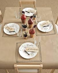 Brown Paper Tablecloth Bucket Of Crayons On Every Table See What The Guests Draw Thanksgiving Table Decorations Thanksgiving Kids Table Kids Party Tables