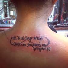 It is a reference to the bible verse philippians 4:13, which reads i can do all things through christ who strengthens me. Pin On Tattoos