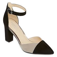 Black Block Heels Closed Toe Liz Claiborne Womens Anastasia Pumps Buckle Closed Toe Block Heel Open Toe Block Heels Closed Toe Block Heels Heels