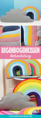 Diy Nahen Grosses Regenbogenkissen Einfach Selber Nahen Kinder Kissen Stillkissen Nahen Diy Nahen