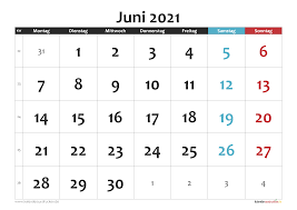 Jahreskalender 2021 mit feiertagen und kalenderwochen (kw) in 19 varianten, a4, . Kalender Juni 2021 Zum Ausdrucken Kostenlos Kalender 2021 Zum Ausdrucken